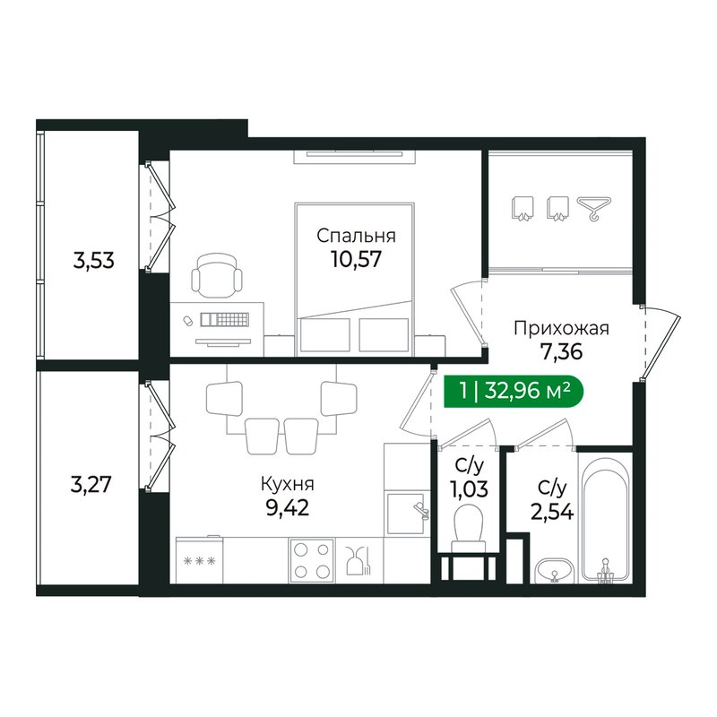 Продажа 1-комн квартиры в новостройке Сертолово г., Дмитрия Кожемякина ул.,  к. 2