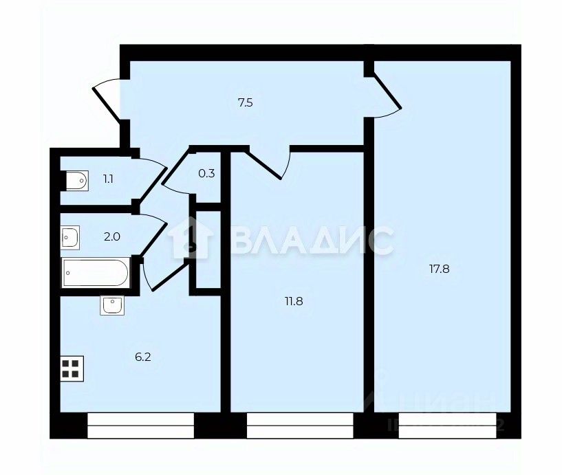 Продажа 2-комн квартиры на вторичном рынке Гражданский проспект, 127