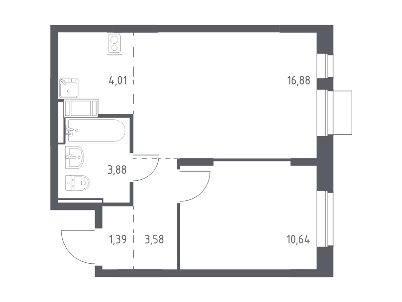 Продажа 1-комн квартиры в новостройке Юрлово д., Пятницкая ул.,  к. 2.1