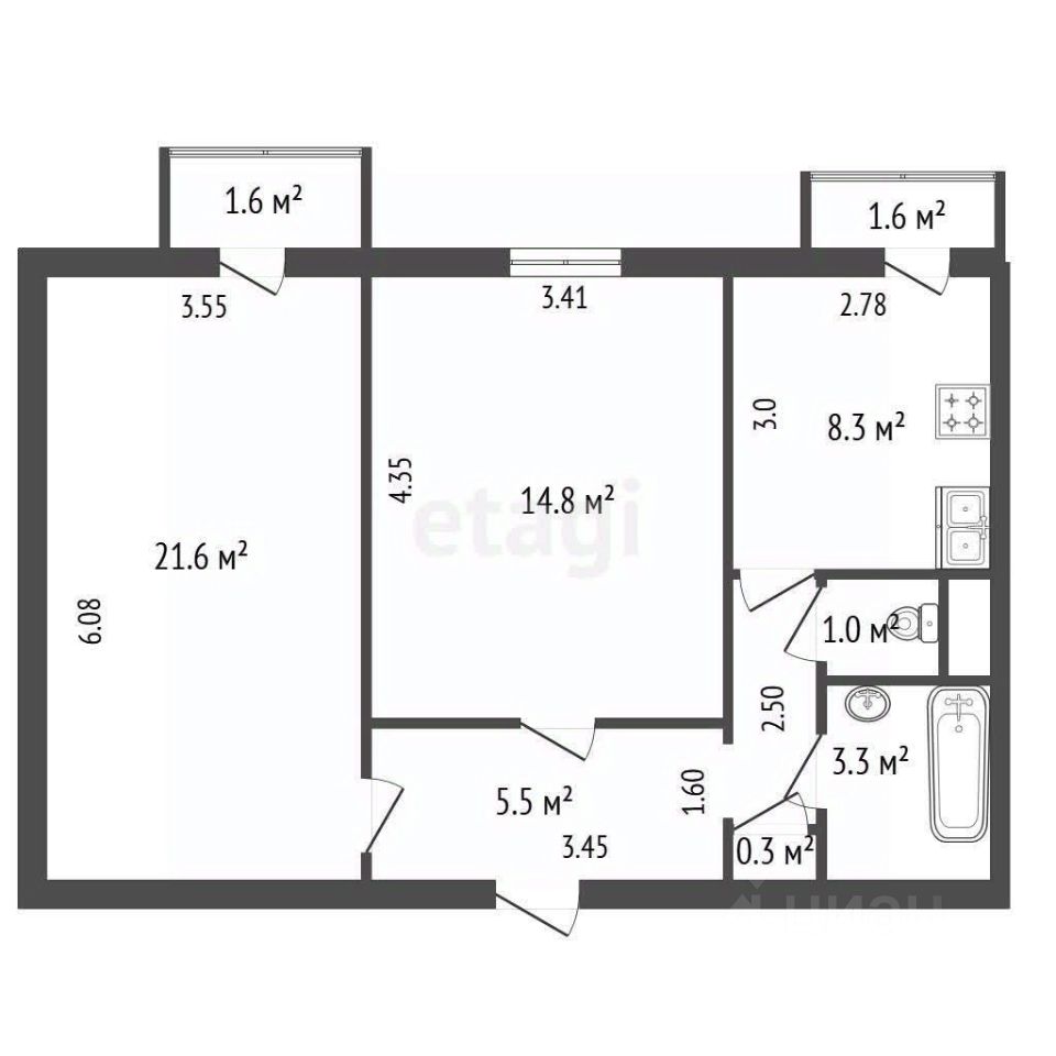 Продажа 2-комн квартиры на вторичном рынке проспект Энгельса, 17