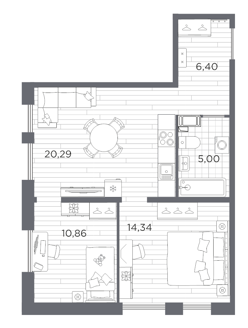Продажа 2-комн квартиры в новостройке Санкт-Петербург г., Суздальское ш.,  к. 631