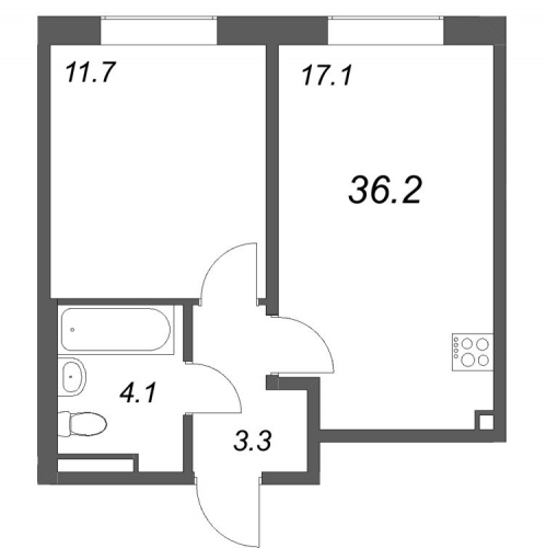 1-комн квартира Шушары п., Пулковское ш.,  к. 3