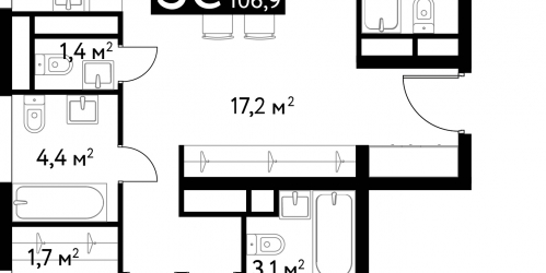 4-комн квартира Большая Спасская улица