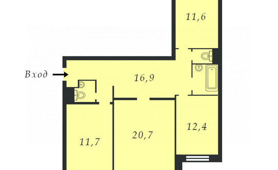 Продажа 3-комн квартиры на вторичном рынке Люберцы, 3-е Почтовое отделение,  д. 96