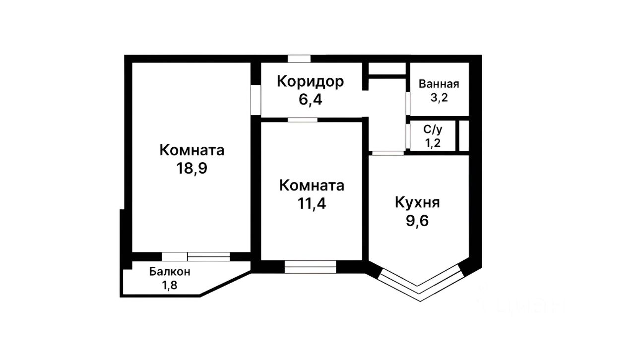 Продажа 2-комн квартиры на вторичном рынке Береговой проезд, 7