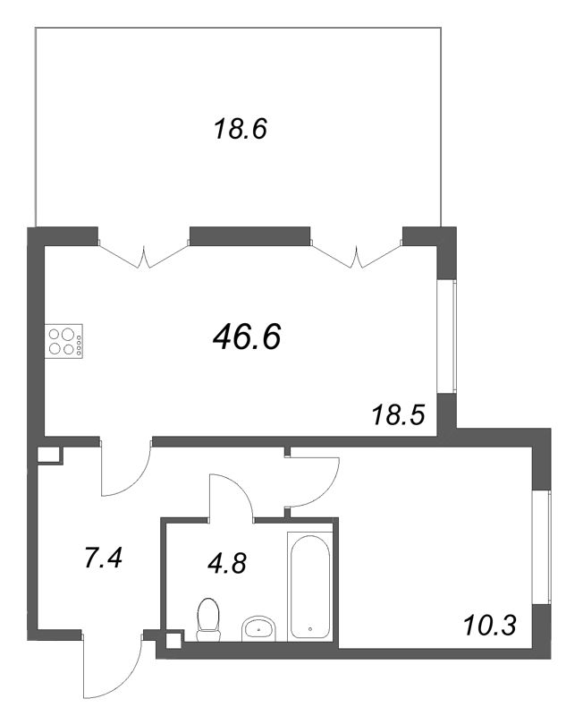 Продажа 1-комн квартиры в новостройке Шушары п., Пулковское ш.,  к. 2