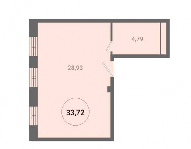 Планировка ЖК ГОРОД DAILY, 28.93 м2