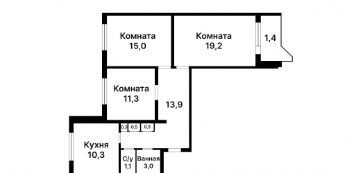 3-комн квартира Лермонтовский проспект,  д. 8,  к. 1