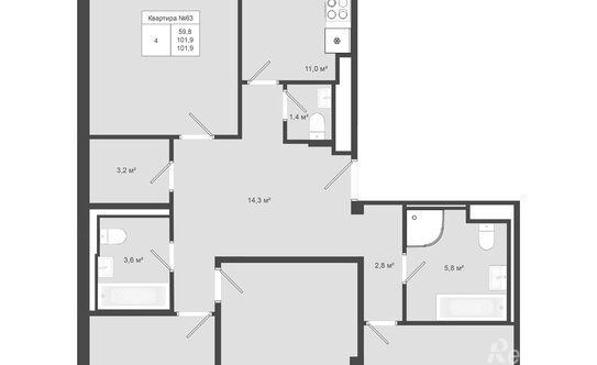 Продажа 4-комн квартиры на вторичном рынке ул Лесная,  д. 27А