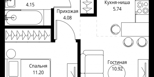 1-комн квартира Москва г., Мира пр-кт,  к. 3