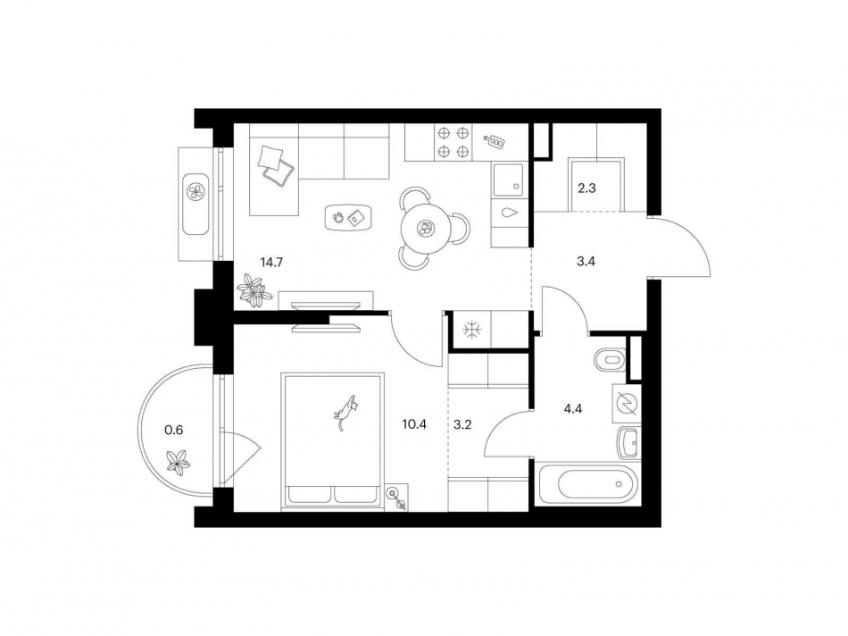 Продажа 1-комн квартиры в новостройке Середневский лес, корп. 2.1.6