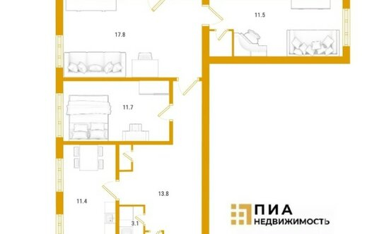 Продажа 3-комн квартиры на вторичном рынке Загребский б-р,  д. 3,  к. 1