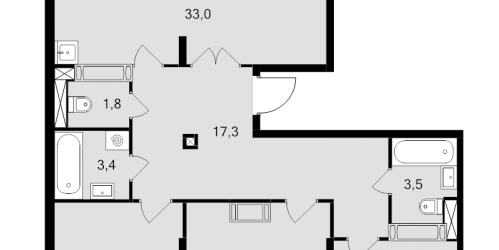 3-комн квартира Подольск г., Школьная ул.,  к. 43