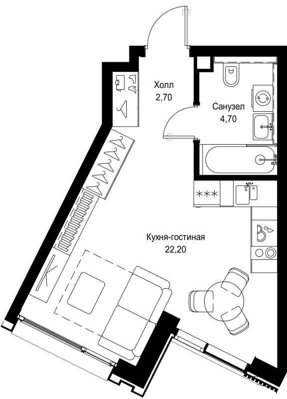 Продажа студии Москва г., Вишнёвая ул.,  к. 1