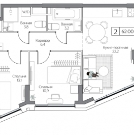 Продажа 2-комн квартиры в новостройке Москва г., Проектируемый проезд № 4062,  к. Terra