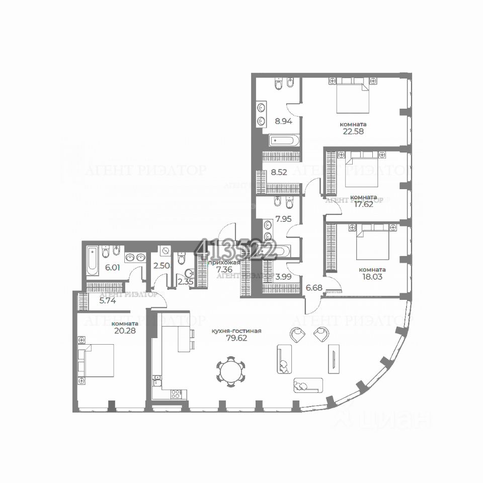 Продажа 5-комн квартиры на вторичном рынке Дружинниковская улица, 15А