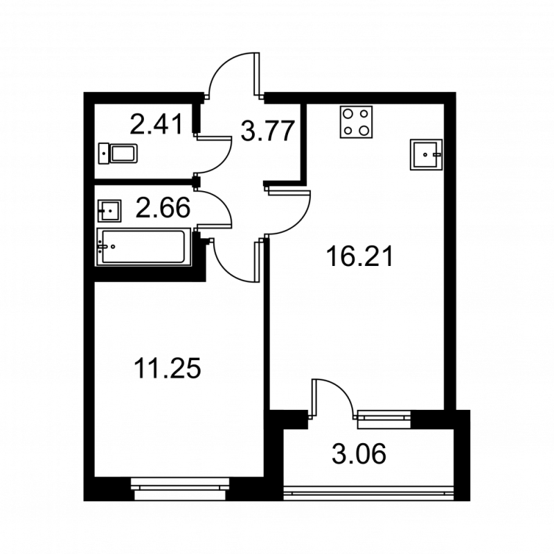 Продажа 1-комн квартиры в новостройке Колпино г., Загородная ул.,  к. D