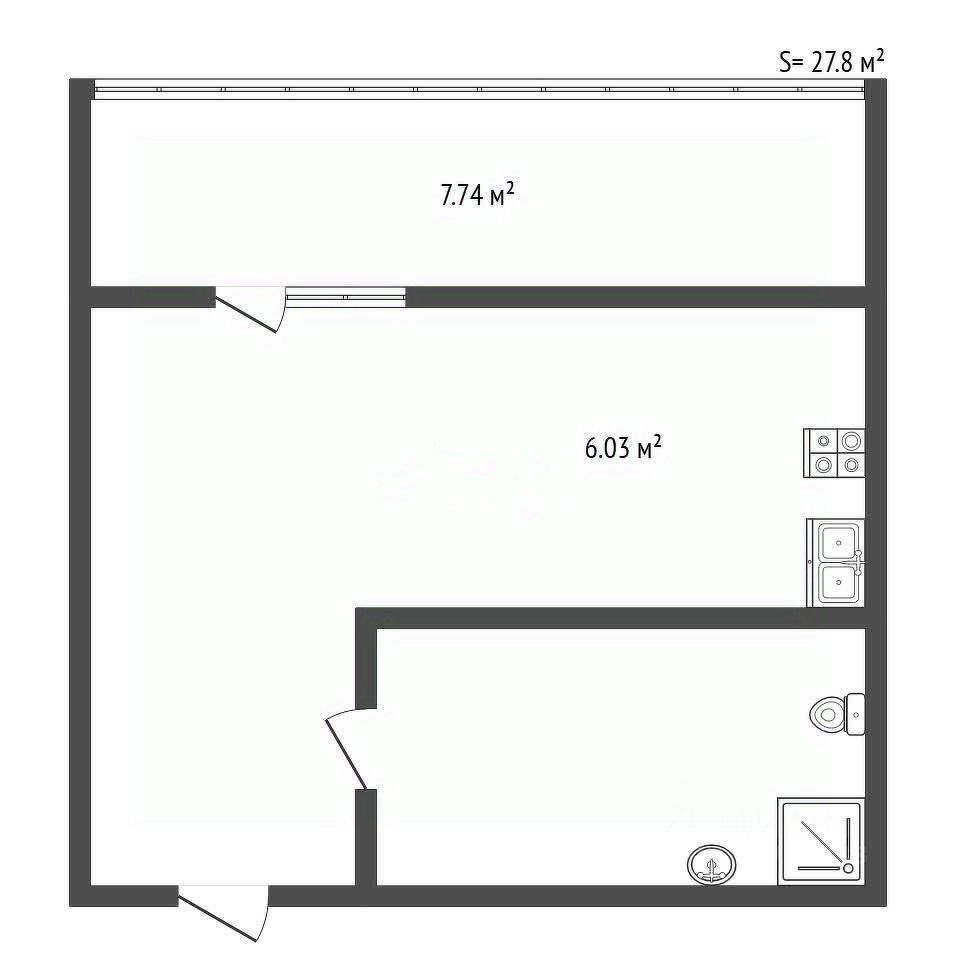 Продажа студии Колпино, шоссе Рубежное, 12
