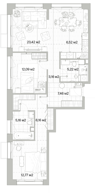 Продажа 2-комн квартиры в новостройке Ликино д., Промышленная ул.,  к. УБ2