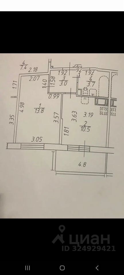 Продажа 1-комн квартиры на вторичном рынке проспект Ветеранов, 185к3