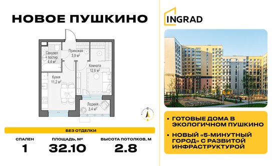 Продажа 1-комн квартиры на вторичном рынке Пушкино г, Александра Меня ул