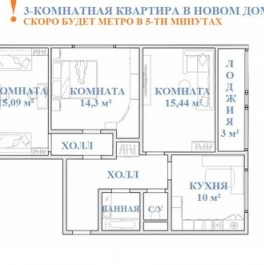 Продажа 3-комн квартиры на вторичном рынке ул Ереванская,  д. 8
