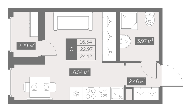 Продажа студии Шушары п., Московское ш.,  к. 4