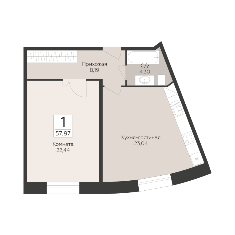 Продажа 1-комн квартиры в новостройке Подольск г., Красногвардейский б-р,  к. 33А