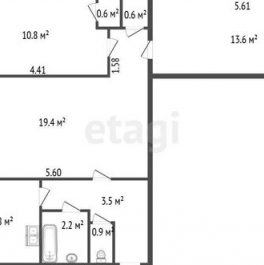 Продажа 3-комн квартиры на вторичном рынке Металлистов пр-кт,  д. 21 к1