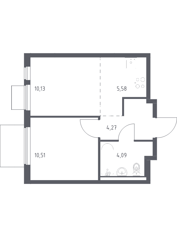 Продажа 1-комн квартиры в новостройке Коробово д., 10 км до МКАД,  к. 8.2