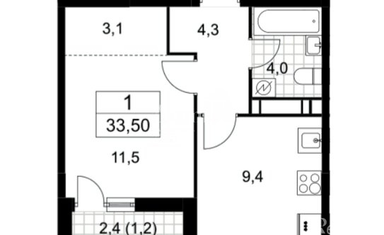 Продажа 2-комн квартиры на вторичном рынке Эдварда Грига ул,  д. 7