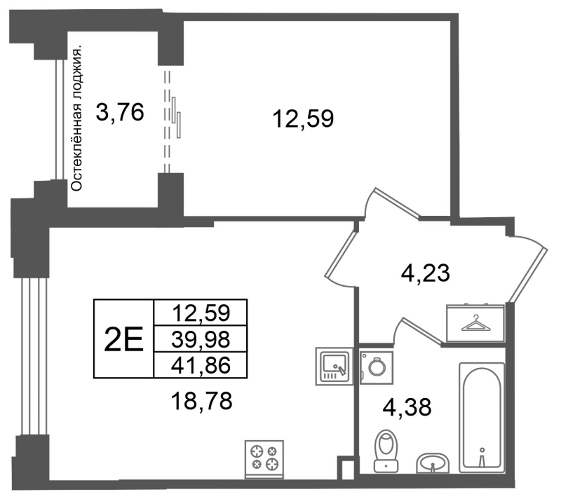 Продажа 1-комн квартиры в новостройке Санкт-Петербург г., Рижский пр-кт,  к. 2