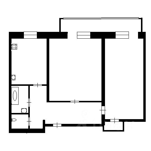 Аренда 2-комн квартиры на вторичном рынке Некрасовка п,  д. 4