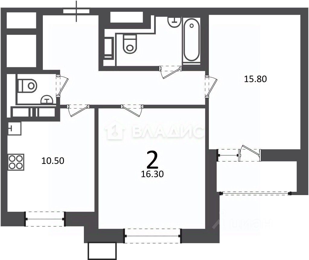 Продажа 2-комн квартиры на вторичном рынке улица Ремизова, 11К2