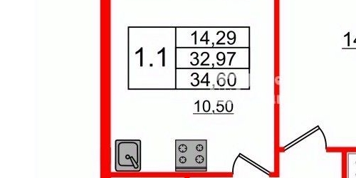 1-комн квартира проспект Обуховской обороны, 36