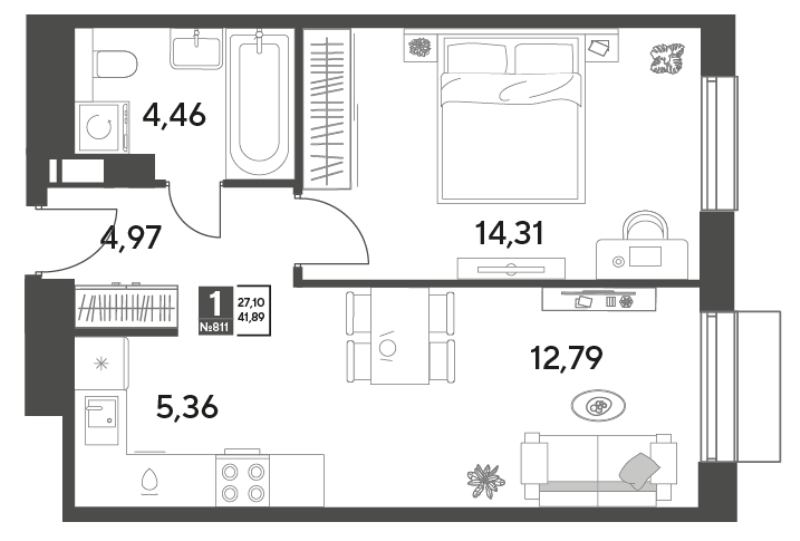Продажа 1-комн квартиры в новостройке Пушкино г., Зелёная Роща ул.,  к. 12