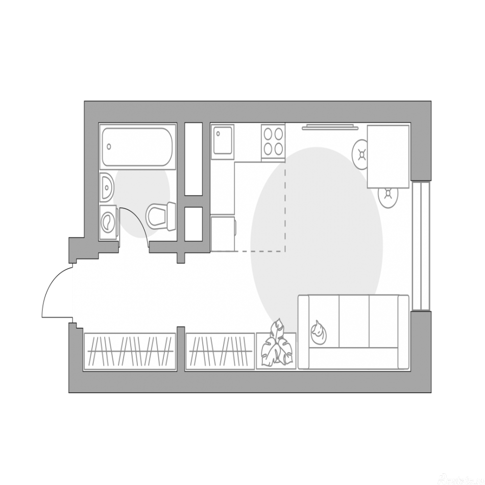 Продажа студии Красногорск, Московская область, г. Красногорск, ул. Ильинский тупик, вл. 1,  д. 1