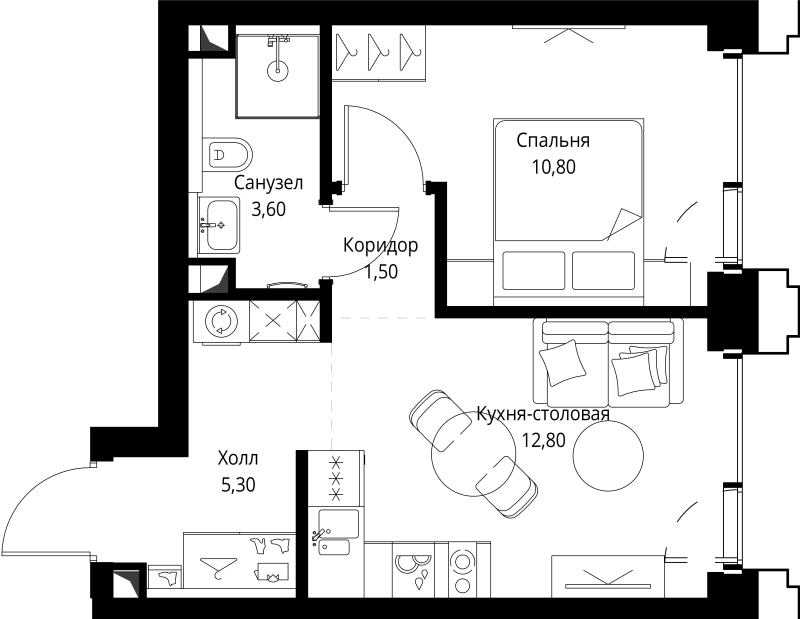 Продажа 1-комн квартиры в новостройке Москва г., Верейская ул.,  к. SET.1.3