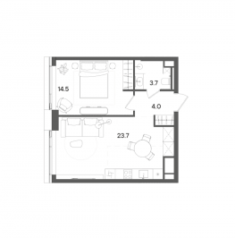 Продажа 1-комн квартиры в новостройке Москва г., Академика Семенихина ул.,  к. А