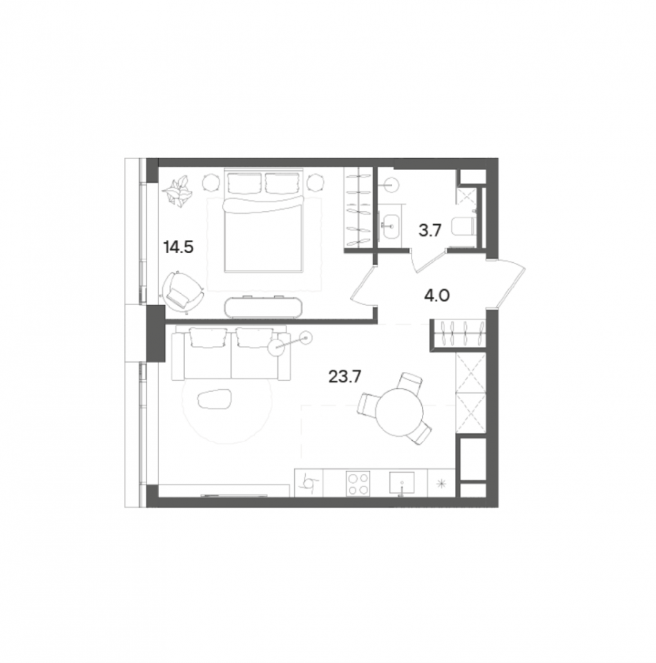 Продажа 1-комн квартиры в новостройке Москва г., Академика Семенихина ул.,  к. А