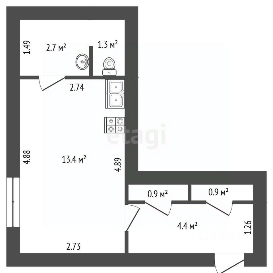Продажа студии Павловск, Березовая улица, 22к2