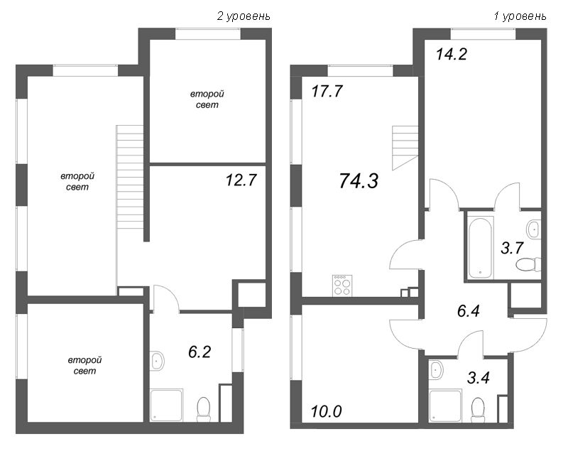 Продажа 3-комн квартиры в новостройке Шушары п., Пулковское ш.,  к. 2