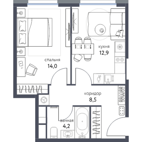 1-комн квартира Москва г., Тагильская ул.,  к. 3