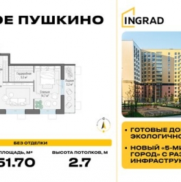 Продажа 2-комн квартиры на вторичном рынке Пушкино г, Новая Деревня мкр, Кирова ул,  д. 3 к1