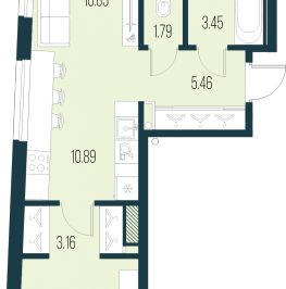 Продажа 2-комн квартиры в новостройке Санкт-Петербург г., Александра Грина б-р,  к. 4