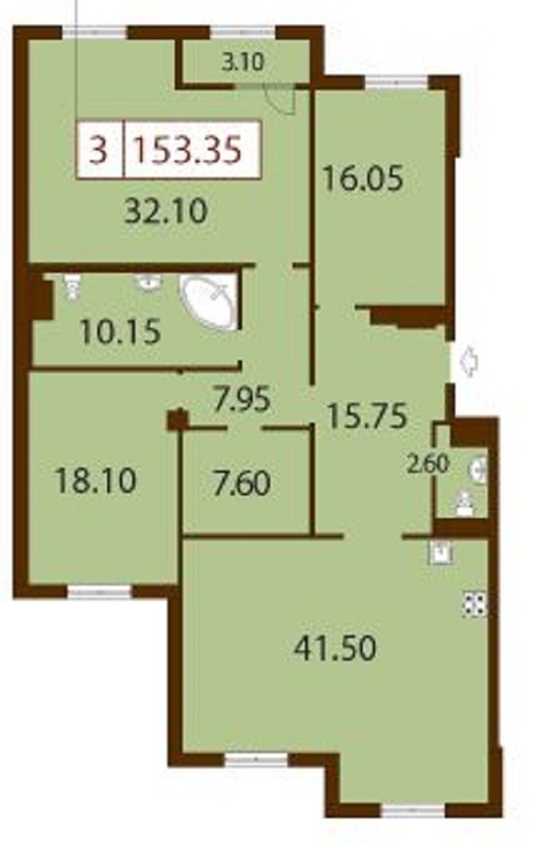 Продажа 3-комн квартиры на вторичном рынке Басков пер.,  д. 2