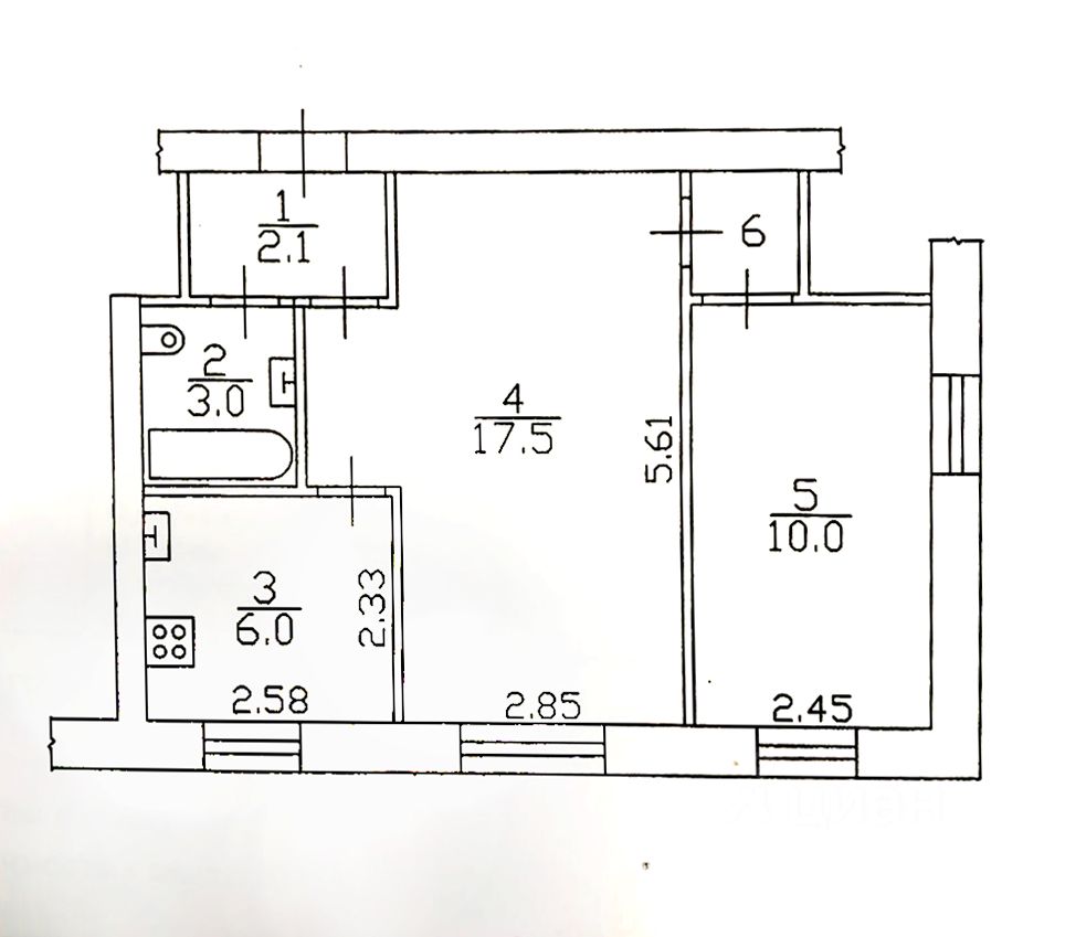 Продажа 2-комн квартиры на вторичном рынке Дубна, улица Мичурина, 7