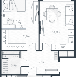 Продажа 1-комн квартиры в новостройке Санкт-Петербург г., Гаванская ул.,  к. 1