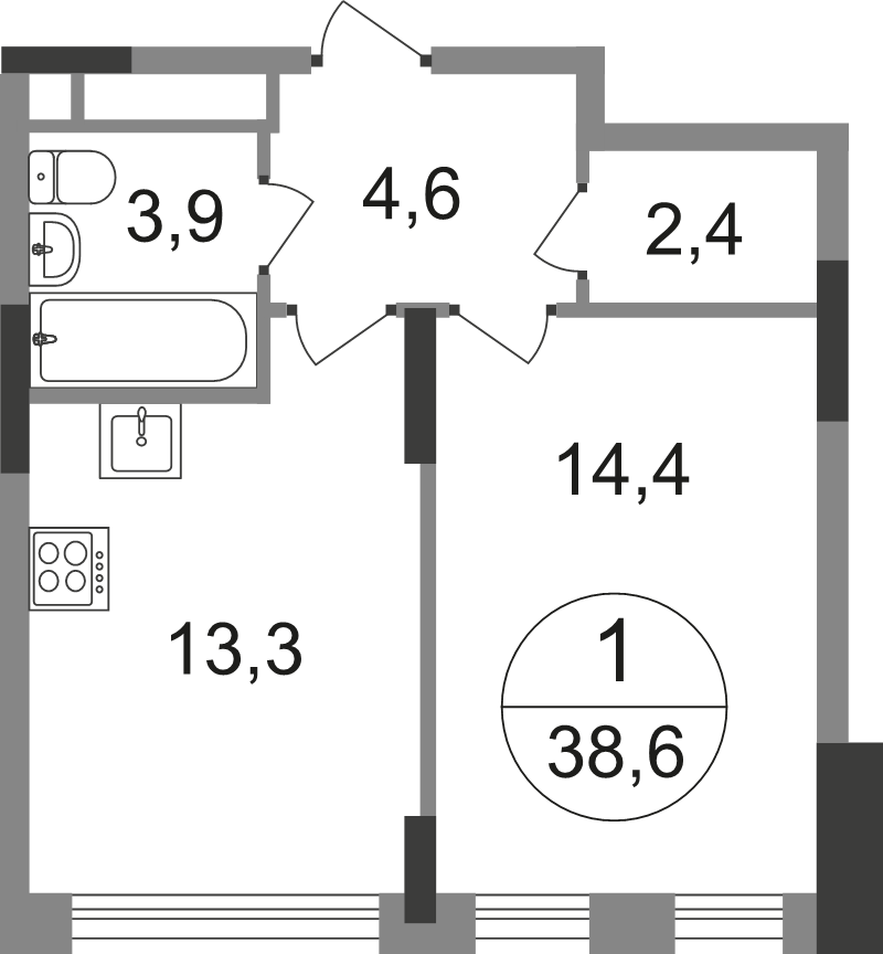 Продажа 1-комн квартиры в новостройке Рассказовка д., Бориса Пастернака ул.,  к. 17.1