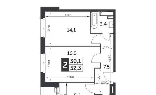 Продажа 2-комн квартиры на вторичном рынке улица Красная Сосна,  д. 3